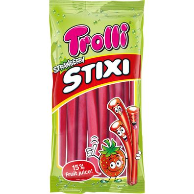 Trolli Strawberry Stixi Gummibonbon mit Erdbeer Geschmack 85g