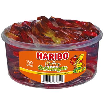 Haribo Colaschlangen mit Cola Zitrone und Cola Kirsch Geschmack 1050g