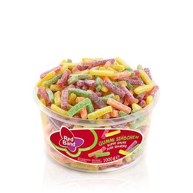Red Band Gummi Stäbchen extrasaure gezuckertes Fruchtgummi 1000g