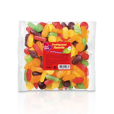 Red Band Fruchtgummi Assortie buntes Englisches Weingummi 500g