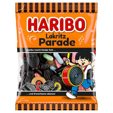 Haribo Lakritz Parade Mischung mit Lakritz Konfekt und Dragees 175g