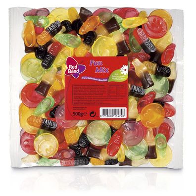 Red Band Fun Mix Mischung mit Lakritz und Fruchtgummi 500g 6er Pack