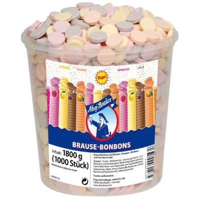 Ahoj Brause Bonbons Zitronen Orangen Himbeere Cola Geschmack 1800g