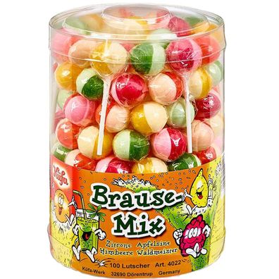 Küfa Brause Mix Lutscher in 4 Geschmacksrichtungen 100 Stück 1800g