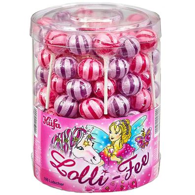 Küfa Lolli Fee leckere Lutscher mit Fruchtgeschmack 100 Stück 1600g