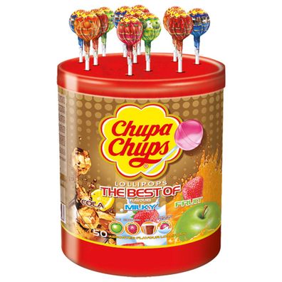 Chupa Chups Best of Lutscher fruchtig cremige Geschmackssorten 600g