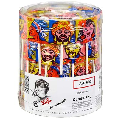 Küfa Candy Pop Frucht Lutscher mit Fruchtgeschmack 100 Stück 1300g