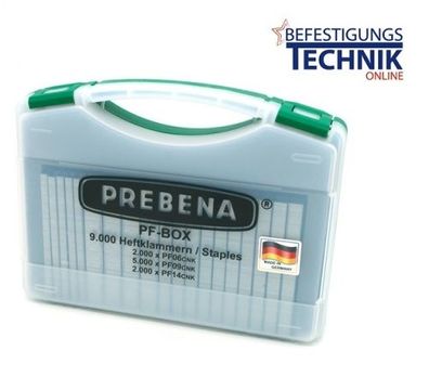 Prebena PF-BOX Heftklammern verzinkt für Hammer Hand Tacker HFPF09 HFPF14 DNPF16 KL-3