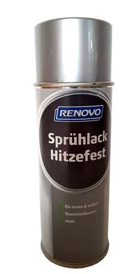 400ml Renovo Sprühlack Hitzefest bis 500 C, Silber