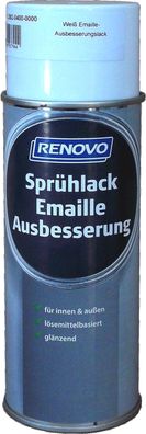 400ml Renovo Sprühlack Emailie Weiss