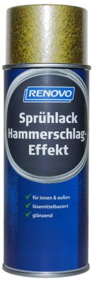 400ml Renovo Sprühlack Hammerschlag Gold