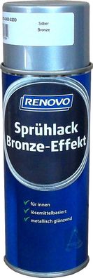 400ml Renovo Sprühlack Bronze-Effekt Silber