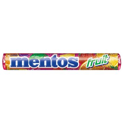 Mentos Fruit Kaudragees 1 Rolle mit leckerem Fruchtgeschmack 38g