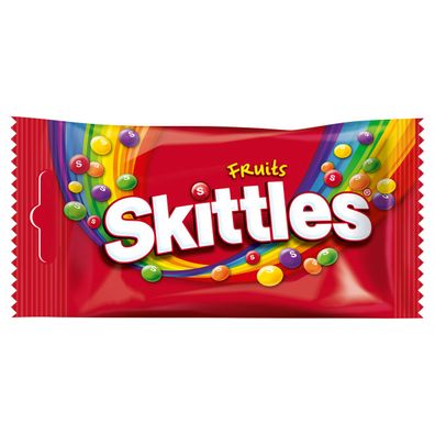 Skittles Fruits Beutel Kaudragees in knuspriger Zuckerhülle 38g