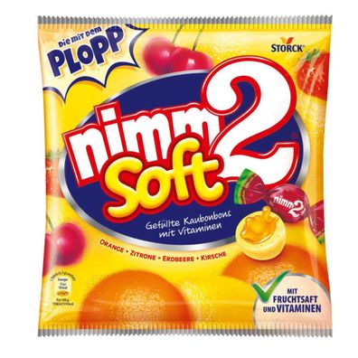 Storck Nimm2 Soft gefüllte Fruchtkaubonbons mit Vitaminen 195g