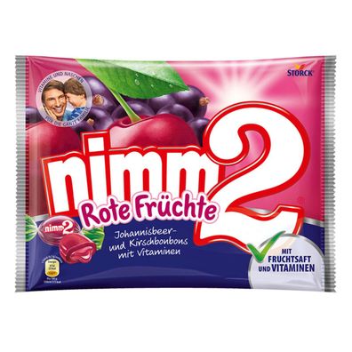 Storck Nimm2 Bonbon Rote Früchte mit Vitamen und Füllung 240g