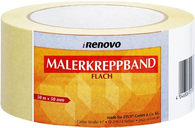 RENOVO Malerkrepp 50mm, flach, 50m