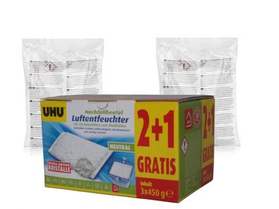 5x450g UHU Luftentfeuchter Nachfüllbeutel