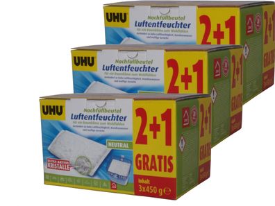 9x450g UHU Luftentfeuchter Nachfüllbeutel