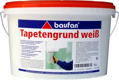 5L BAUFAN Tapetengrund weiß