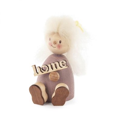 Miniaturfigur Finja mit Home" Schriftzug" Höhe 9cm NEU Weihnachtsfigur