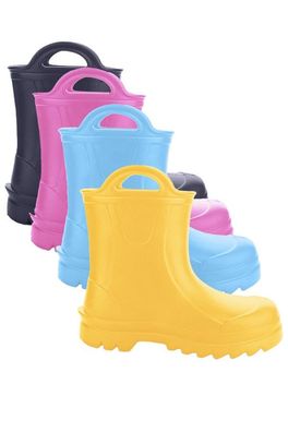 3Kamido GoSplash Kinder Gummistiefel aus leichtem EVA-Schaum Jungen Regenstiefel Uni