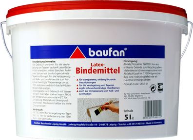 5L BAUFAN Latex Bindemittel Seidenglänzend