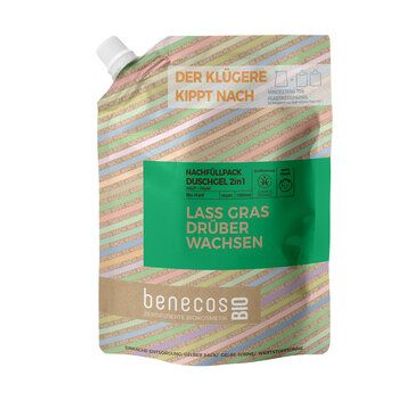 benecos 3x benecosBIO Nachfüllbeutel 1000 ml Duschgel 2in1 BIO-Hanf Haut & Haar