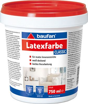 750ml BAUFAN Latexfarbe classic