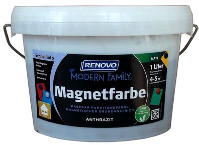 1L Renovo Magnetfarbe Modern Family, Anthrazit