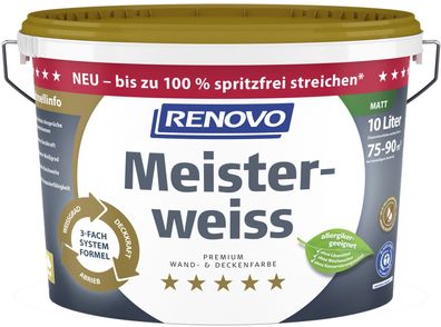 10 Liter Renovo Meisterweiss weiß