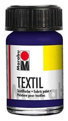 Marabu Textilmalfarbe Textil 15ml Textilfarbe T-Shirt Jeans 053 Dunkelblau