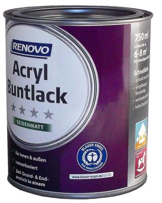 750ml Renovo Acryl Seidenmattlack Nr.3000 feuerrot