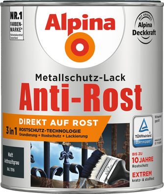 2,5L ALPINA Anti-Rost matt anthrazitgrau 7016