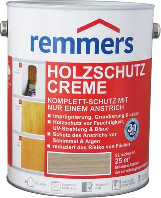 750ml Remmers Holzschutz Creme Silbergrau