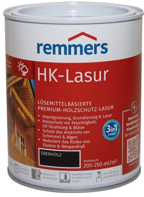 750ml Remmers HK Lasur Ebenholz