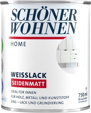 750ml Schöner Wohnen Home Weisslack seidenmatt weiss