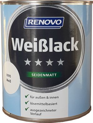 2,5Ltr Renovo Weisslack seidenmatt