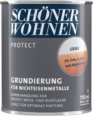 750ml Schöner Wohnen Protect Grundierung für Nichteisenmetalle grau