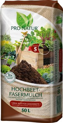 50L PRO NATUR Hochbeet Fasermulch torffrei