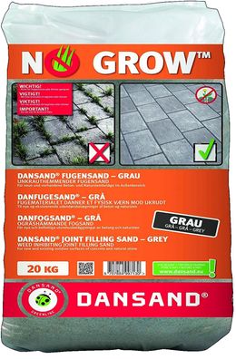 20kg Dansand NoGrow Fugensand GRAU