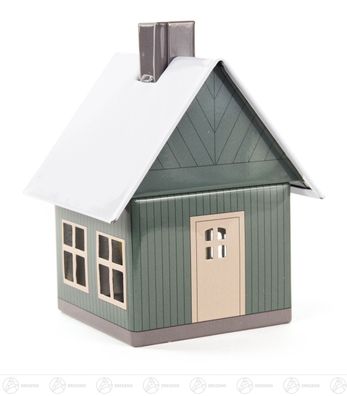 Räuchermann Räucherhaus Metall "Waldhaus" grün BxHxT 8 cmx10 cmx7 cm NEU