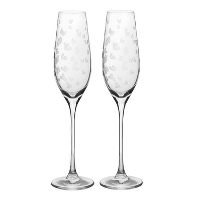 Sektglas 2er Set "Herzen" - Räder Design