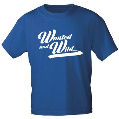 T-Shirt mit Print - Wanted and Wild - 12179 royalblau Gr. S-3XL