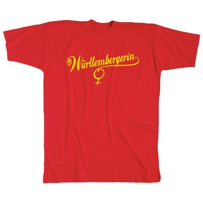 T-Shirt unisex mit Print - Württembergerin - 10514 rot Gr. XXL
