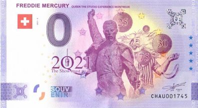 0 Euro Schein Freddie Mercury 4 · Queen · Souvenir o Null € Banknote
