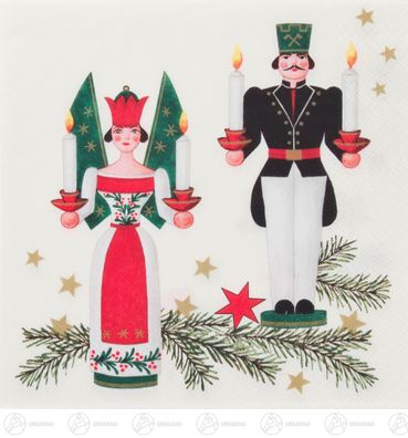 Servietten Engel und Bergmann (20)ca 33 cmx33 cm NEU Erzgebirge Papierservietten