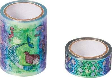 Heyda 203584373 Deko Tapes "Mermaid" 5 m x 15 mm, 5 m x 45 mm
