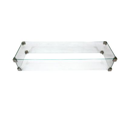 Elementi Feuerschutz Glasumrandung inkl. Edelstahlverbinder 109 × 33 × 18 cm