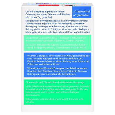 Doppelherz Glucosamin 1550 + Kollagen + Hyaluron 40St